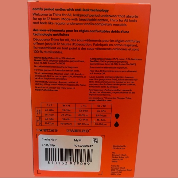NEW &IMPROVED Thinx For All Super Absorbency Machine Washable Black Briefs M NIB - Picture 10 of 12
